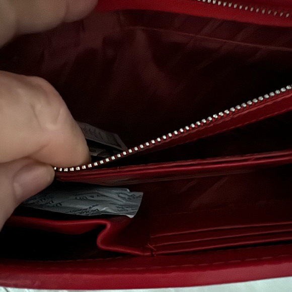 Handmade genuine galuchat (stingray leather) and python skin red handbag - Picture 8 of 10